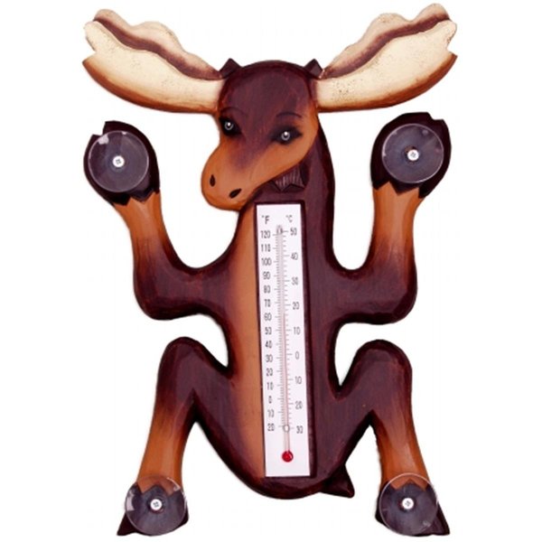 Songbird Essentials Songbird Essentials Climbing Moose Small Window Thermometer SE2174002